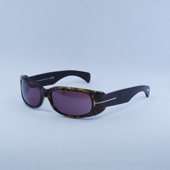 🕶️ New Tom Ford Corey FT1064 52S Sunglasses -Dark Havana Frame, Bordeaux Lenses - Picture 3 of 10